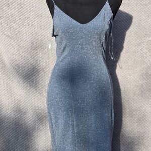 Love Tree Blue Strapless Dress